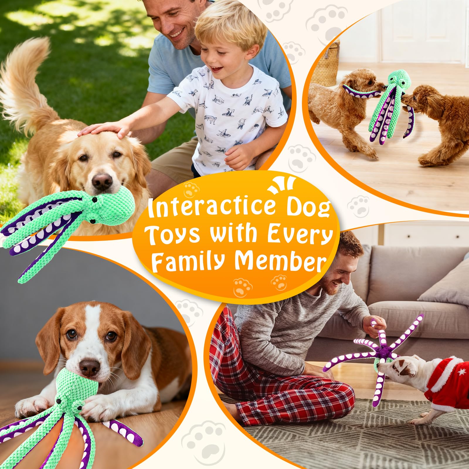 Juguete de Peluche de Pulpo co - Indestructible Dog Chew Toy reseña y precio